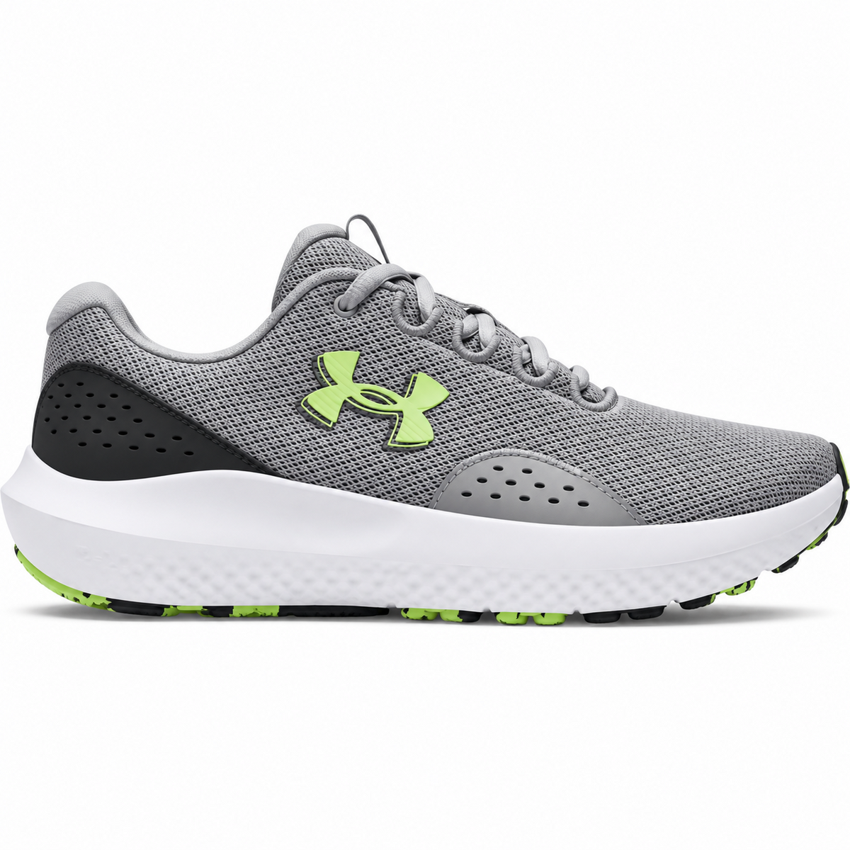 Fresh Walk FW-102 grey and lime running sneaker side detail