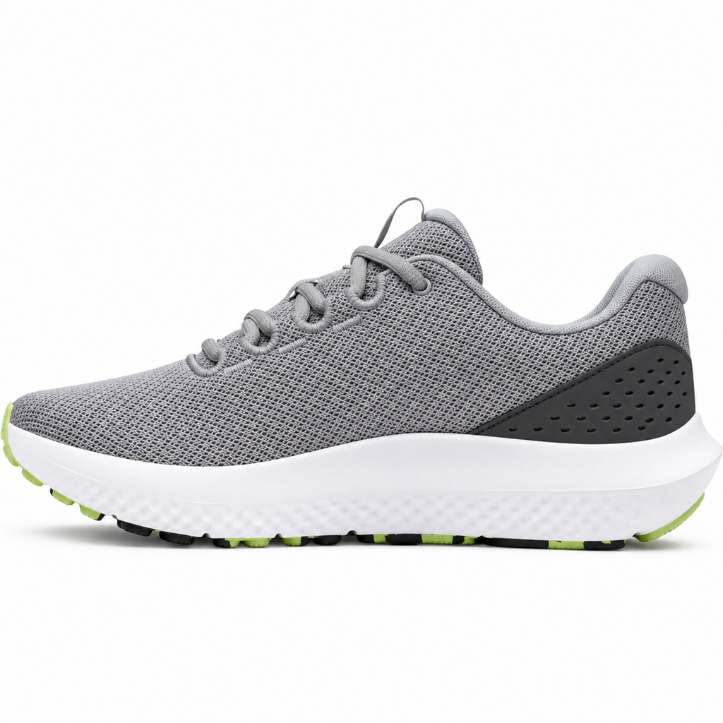 Fresh Walk FW-102 grey and lime running sneaker side view